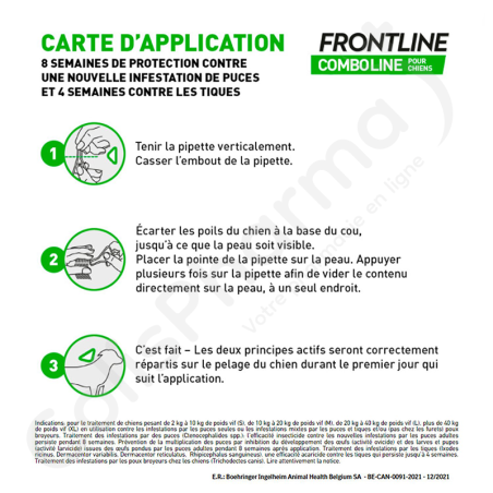 Frontline Combo Line Chien S 2-10 kg - 3 pipettes de 0,67 ml