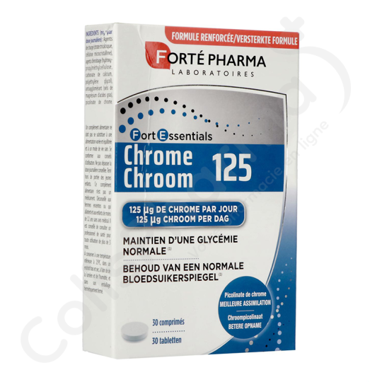 Forté Pharma Chrome 125 - 30 tabletten - ColisPharma