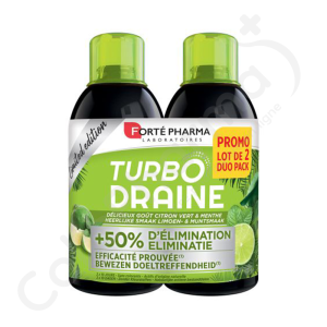 Forté Pharma Turbodraine Munt Lime - 2 x 500 ml