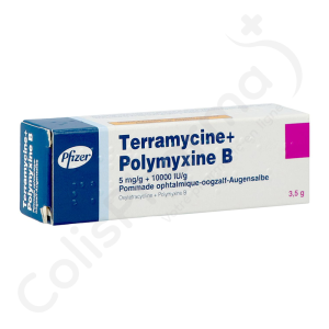 Terramycine 5 mg/g + Polymyxine B 10000 IU/g - Oogzalf 3,5 g