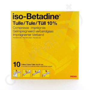 Iso-Betadine Tule 10% - 10 kompressen