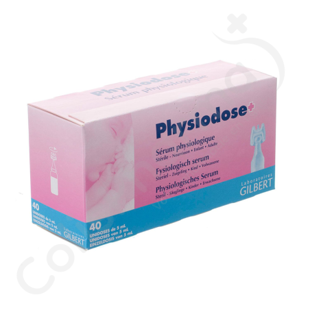 Physiodose Sérum physiologique - 40 unidoses de 5 ml