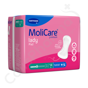 Molicare Lady Pad 5 Gouttes - 14 protections anatomiques