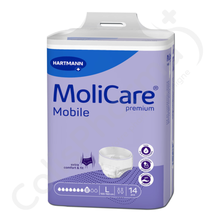 Molicare Mobile 8 Gouttes Large - 14 slips absorbants