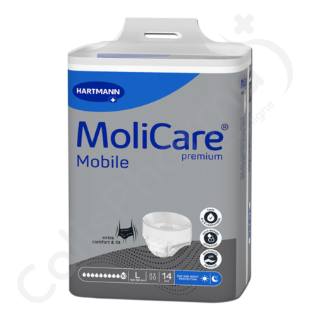 Molicare Mobile 10 Gouttes Large - 14 slips absorbants