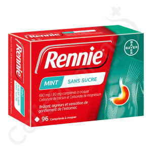 Rennie Munt Zonder Suiker - 96 kauwtabletten