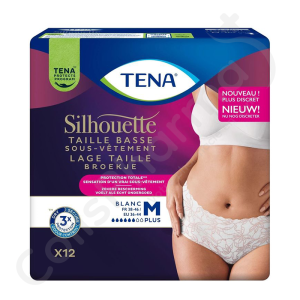 Tena Silhouette Normal Blanc Medium - 12 sous-vêtements protecteurs