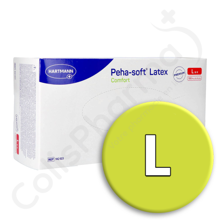 Peha-Soft Gants Latex Comfort Large - 100 gants Peha-Soft Gants Latex Comfort Large - 100 gants
