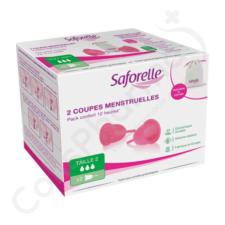 Saforelle Coupes Menstruelles Taille 2 - 2 pièces
