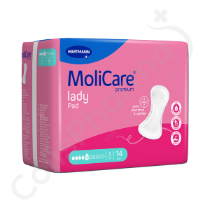 Molicare Lady Pad 4,5 Druppels - 14 incontinentieverbanden