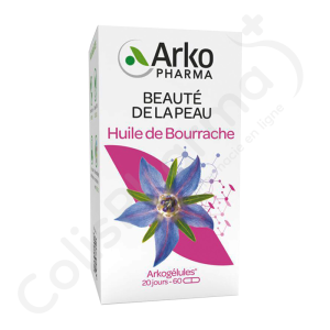 Arkogélules Huile de Bourrache Bio Beauté de la Peau - 60 gélules