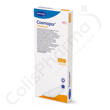Cosmopor Transparent 10 cm x 30 cm - 25 pansements