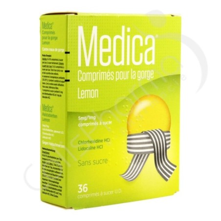 Medica Citron Sans Sucre 5 mg/1 mg - 36 comprimés à sucer