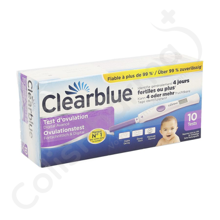 Clearblue Test d'ovulation digital - 10 pièces Clearblue Test d'ovulation digital - 10 pièces