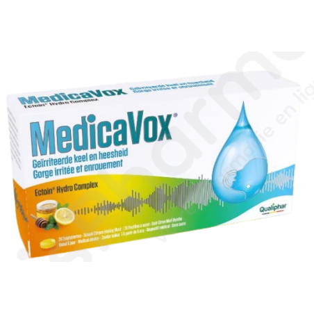 MedicaVox Gorge Irritée et Enrouement - 22 pastilles à sucer MedicaVox Gorge Irritée et Enrouement - 22 pastilles à sucer
