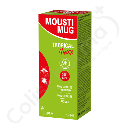 Moustimug Tropical Maxx Spray 50% DEET - 75 ml Moustimug Tropical Maxx Spray 50% DEET - 75 ml