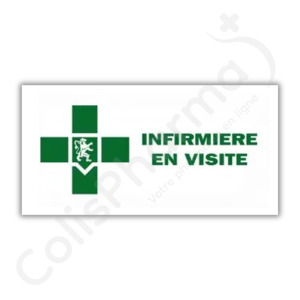 Plaque Infirmière en visite - 1 plaque