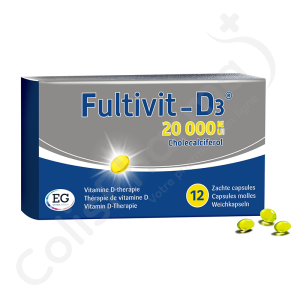 Fultivit-D3 20 000 UI - 12 capsules molles