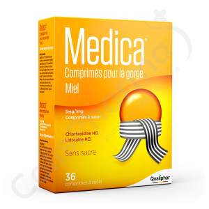 Medica Miel Sans Sucre 5 mg/1 mg - 36 comprimés à sucer