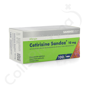 Cetirizine Sandoz 10 mg - 100 comprimés