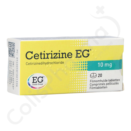Cetirizine EG 10 mg - 20 comprimés