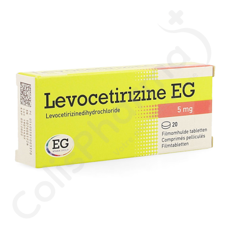Levocetirizine EG 5 mg - 20 comprimés Levocetirizine EG 5 mg - 20 comprimés