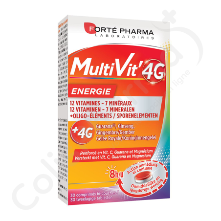 Forté Pharma MultiVit' 4G Energie - 30 comprimés Forté Pharma MultiVit' 4G Energie - 30 comprimés