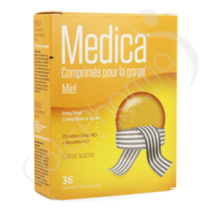 Medica Miel Sans Sucre 5 mg/1 mg - 36 comprimés à sucer