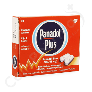 Panadol Plus 500 mg/65 mg - 20 comprimés