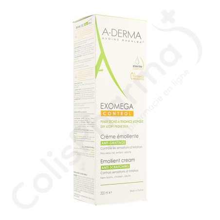 A-Derma Exomega Control Crème émolliente - 200 ml A-Derma Exomega Control Crème émolliente - 200 ml