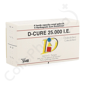 D-Cure 25 000 UI - 4 capsules