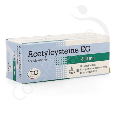 Acetylcysteine EG 600 mg - 10 comprimés effervescents