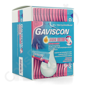Gaviscon Antiacide-Antireflux Unidoses - 48 sachets de 10 ml
