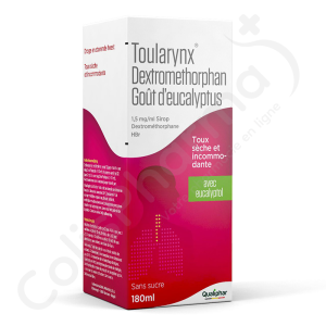 Toularynx Dextromethorphan Eucalyptus Toux Sèche Sans Sucre 1,5 mg/ml - Sirop 180 ml