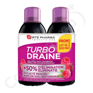Forté Pharma Turbodraine Framboise - 2 x 500 ml