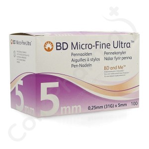BD Micro-Fine Ultra Pennaalden 5 mm 31 g - 100 stuks