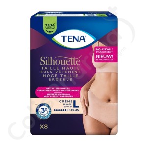 Tena Silhouette Plus Crème Large - 8 beschermende onderbroeken