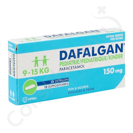 Dafalgan Pédiatrique 150 mg - 12 suppositoires
