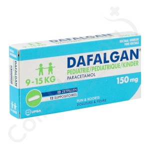 Dafalgan Pediatrie 150 mg - 12 zetpillen