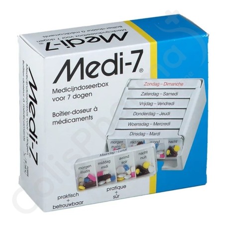 Medi-7 Pilulier 7 jours - 1 pilulier