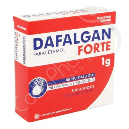 Dafalgan Forte 1 g - 20 comprimés effervescents