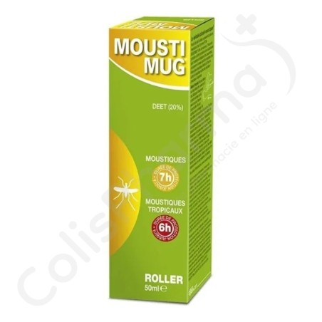 Moustimug Anti-muggenmelk Roller 20% DEET - 50 ml Moustimug Anti-muggenmelk Roller 20% DEET - 50 ml