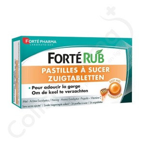 Forté Rub Goût Miel - 24 pastilles à sucer