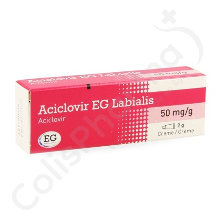Aciclovir EG Labialis 50 mg/g - Crème 2 g Aciclovir EG Labialis 50 mg/g - Crème 2 g