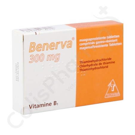 Benerva 300 mg - 20 maagsapresistente tabletten Benerva 300 mg - 20 maagsapresistente tabletten