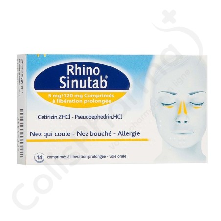 Rhinosinutab 5 mg/120 mg - 14 comprimés à libération prolongée