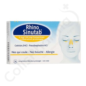 Rhinosinutab 5 mg/120 mg - 14 tabletten met verlengde afgifte