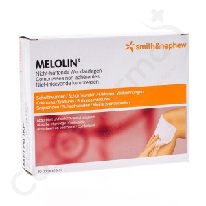 Melolin 10x10 cm - 10 compresses non adhérentes