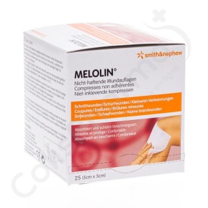 Melolin 5x5 cm - 25 compresses non adhérentes