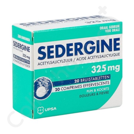 Sedergine 325 mg - 20 comprimés effervescents